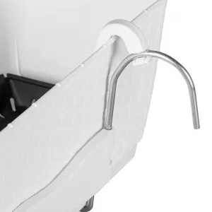 Prosperplast Truhlík s háčikmi TEZIR biely, varianta 59 cm