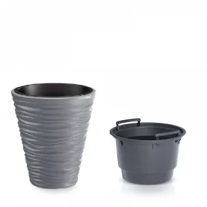 Prosperplast Kvetináč Small Sand s vložením šedý, varianta 29,5 cm