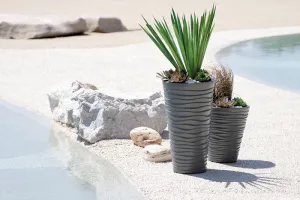 Prosperplast Kvetináč Small Sand s vložením biely, varianta 38,8 cm