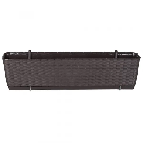 Prosperplast Truhlík s háčikmi TEZIR čierny, varianta 59 cm
