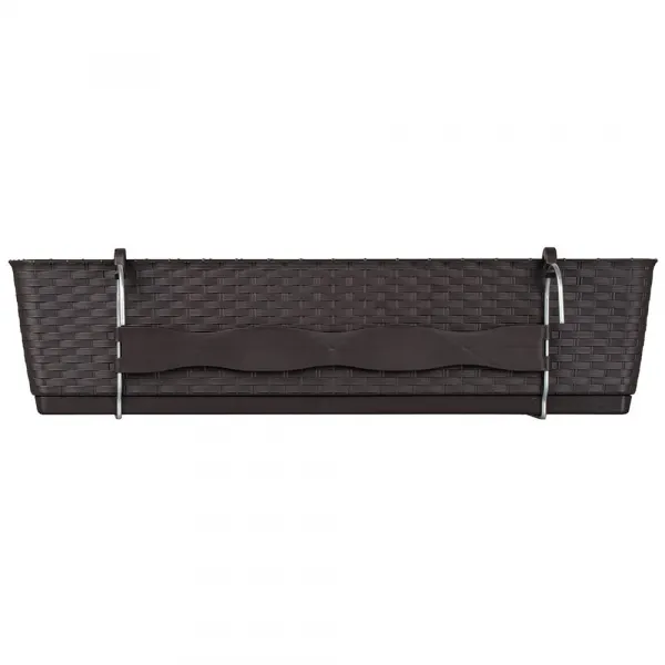 Prosperplast Truhlík s háčikmi TEZIR čierny, varianta 59 cm