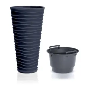 NABBI DPSA300 plastový kvetináč 29,6 cm antracit