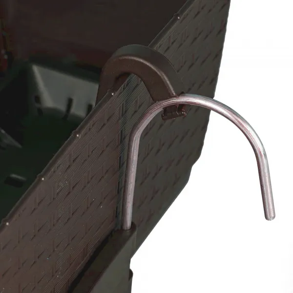 Prosperplast Truhlík s háčikmi TEZIR čierny, varianta 59 cm