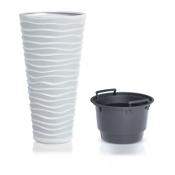 NABBI DPSA300 plastový kvetináč 29,6 cm biela