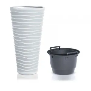 NABBI DPSA300 plastový kvetináč 29,6 cm biela