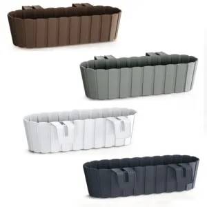 NABBI DDECZ400 plastový balkónový kvetináč 38,3 cm sivý kameň