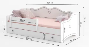 ArtAdrk Detská posteľ EMKA Farba: biela / sivá
