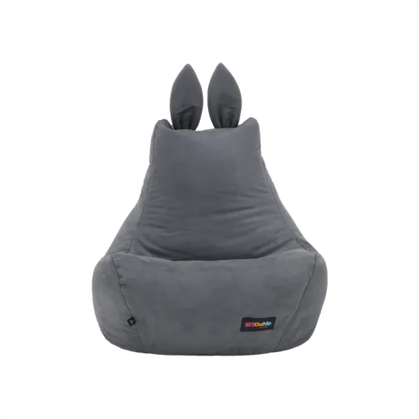 KONDELA Lapin sedací vak sivá