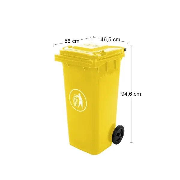NABBI Mulltonne 120 L popolnica žltá