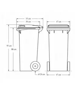 NABBI Mulltonne 120 L popolnica modrá