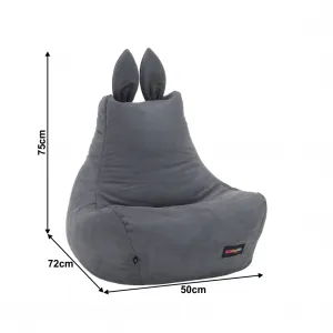 KONDELA Lapin sedací vak sivá