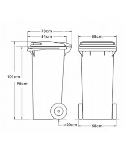 NABBI Mulltonne 240 L popolnica zelená