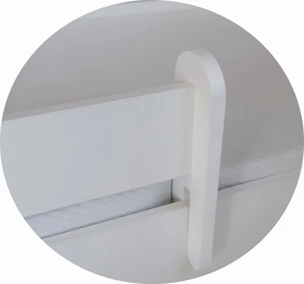 ArtAdrk Detská posteľ s prístelkou EMKA II Farba: Biela / ružový úchyt