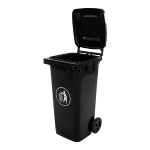 NABBI Mulltonne 120 L popolnica čierna