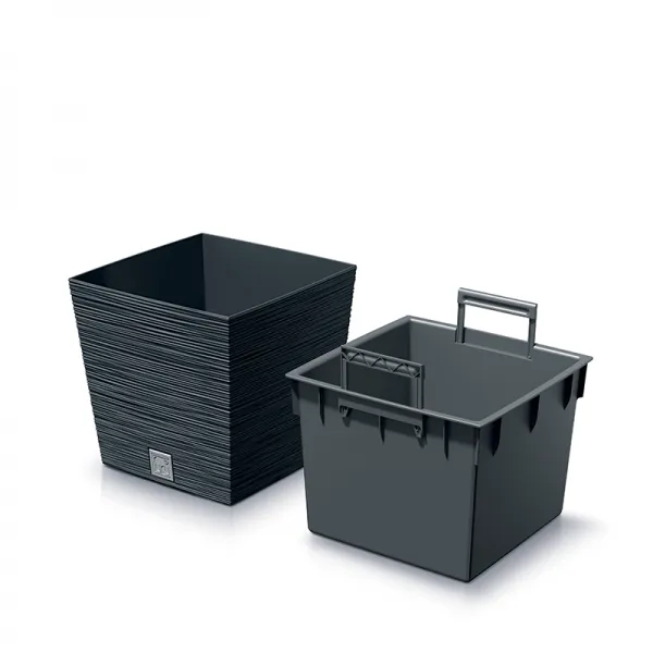 Prosperplast Kvetináč FUSU V antracitový, varianta 30 cm