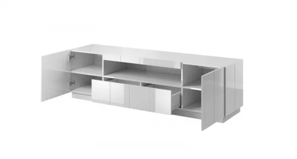 CAMA MEBLE Reja tv stolík biely lesk