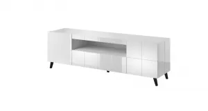 CAMA MEBLE Reja tv stolík biely lesk