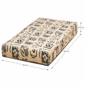 KONDELA Futon Arona pružinový matrac 90x200 cm pružiny / látka