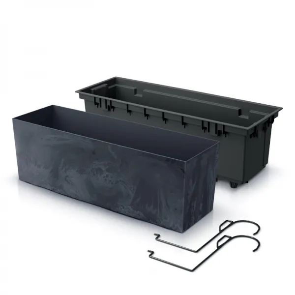 NABBI DUC600EW plastový balkónový kvetináč 58 cm antracit