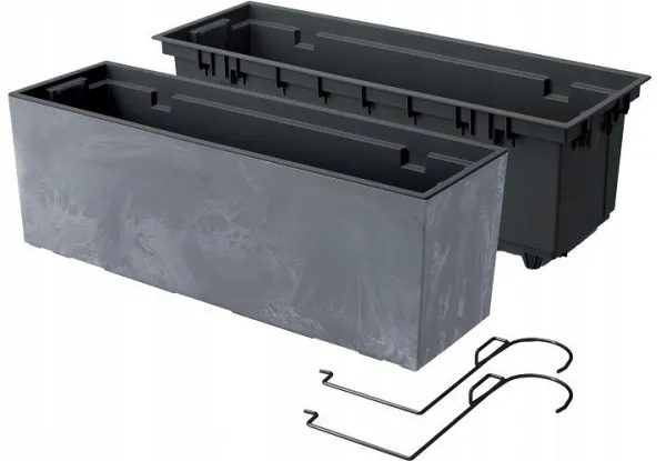 NABBI DUC600EW plastový balkónový kvetináč 58 cm marengo
