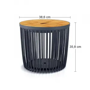 Prosperplast Sada 2 univerzálnych košov CLEON s bambusovými vekami 25+35l antracit
