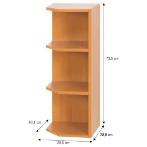 KONDELA Lora MDF New W30N L horná rohová kuchynská skrinka jelša