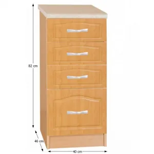 Spodná skrinka šuplíková LORA MDF NEW KLASIK S40SZ4 Tempo Kondela