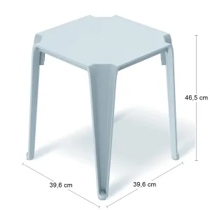 Prosperplast Zahradní odkládací stolek LOTTIES 39,6x39,6x46,5 cm světle šedý
