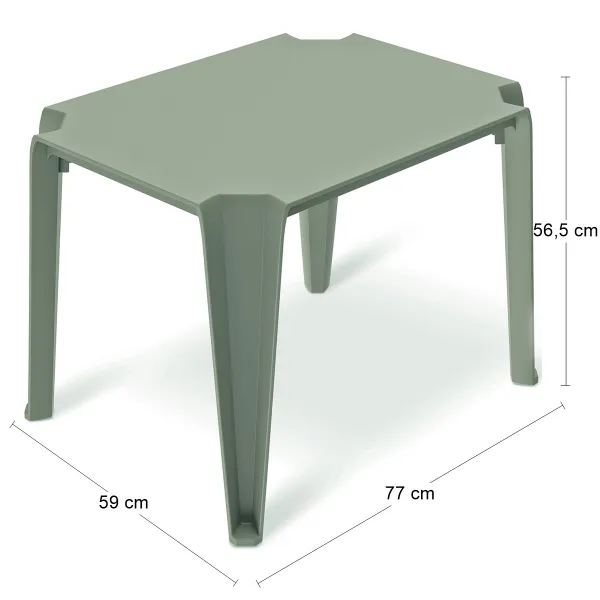 Prosperplast Zahradní konferenční stolek LOTTIES 77x59x56,5 cm zelený