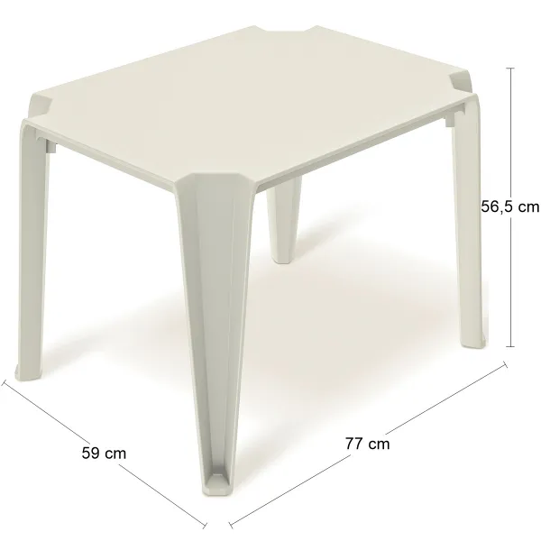 Prosperplast Zahradní konferenční stolek LOTTIES 77x50x56,5 cm béžový