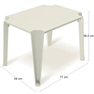 Prosperplast Zahradní konferenční stolek LOTTIES 77x50x56,5 cm béžový