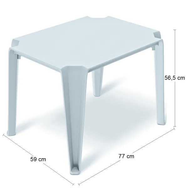 Prosperplast Zahradní konferenční stolek LOTTIES 77x59x56,5 cm světle šedý