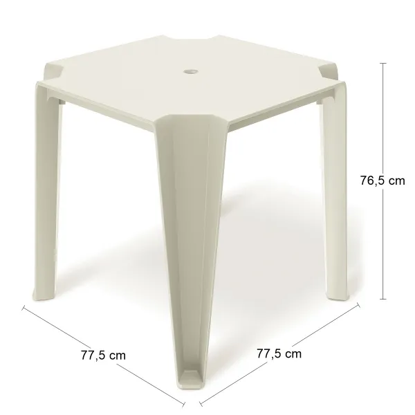 Prosperplast Zahradní jídelní stůl LOTTIES 77,5x77,5x76,5 cm béžový