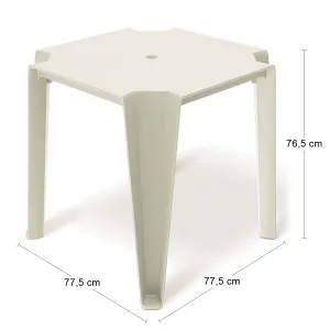 Prosperplast Zahradní jídelní stůl LOTTIES 77,5x77,5x76,5 cm béžový