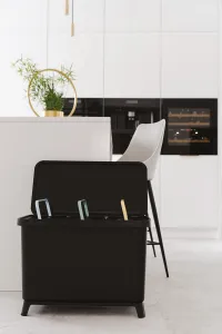 Prosperplast Odpadkový koš SYSTEMO 3x10 L černý