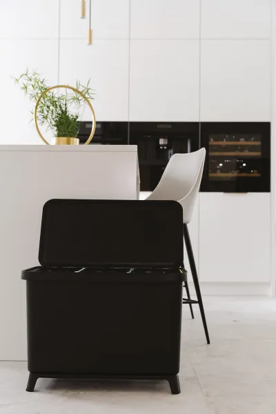 Prosperplast Odpadkový koš SYSTEMO 3x10 L černý