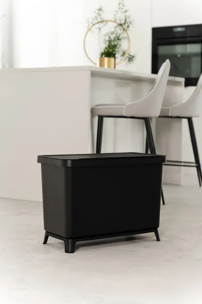 Prosperplast Odpadkový koš SYSTEMO 3x10 L černý
