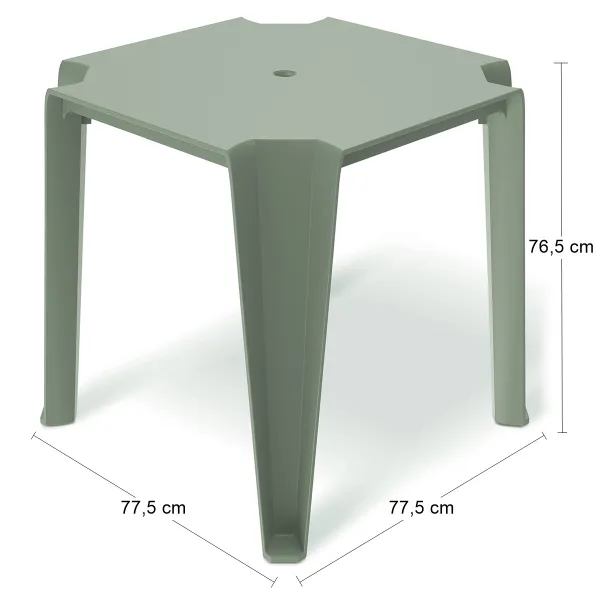 Prosperplast Zahradní jídelní stůl LOTTIES 77,5x77,5x76,5 cm zelený