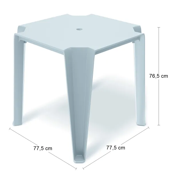 Prosperplast Zahradní jídelní stůl LOTTIES 77,5x77,5x76,5 světle šedý