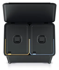 Prosperplast Odpadkový kôš SYSTEMO 2x23 L čierny