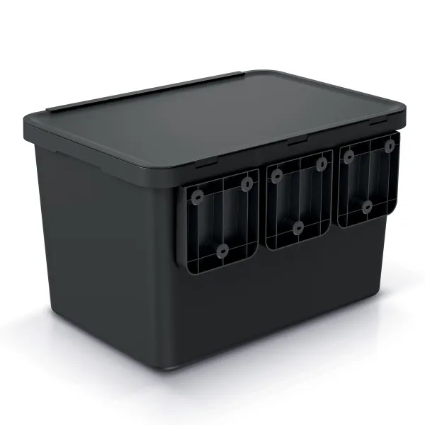 Prosperplast Odpadkový kôš SYSTEMO 2x23 L čierny