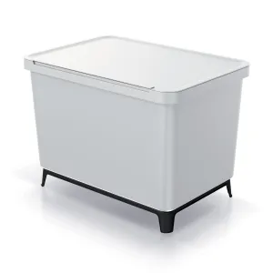 Prosperplast Odpadkový kôš SYSTEMO 2x10 L + 23 L svetlo šedý