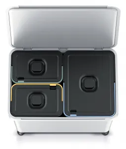 Prosperplast Odpadkový kôš SYSTEMO 2x10 L + 23 L svetlo šedý