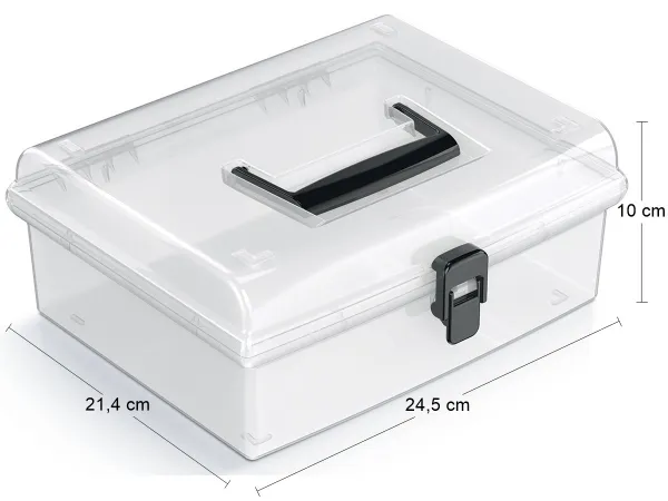 NABBI NUF3L plastový úložný box priehľadná / čierna