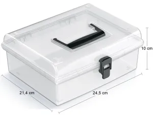 NABBI NUF3L plastový úložný box priehľadná / čierna