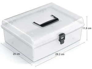 NABBI NUF4L plastový úložný box priehľadná / čierna
