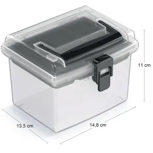 NABBI NUF1HT plastový úložný box priehľadná / čierna