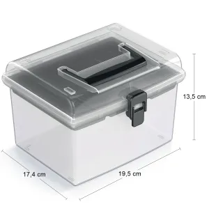 NABBI NUF2HT plastový úložný box priehľadná / čierna