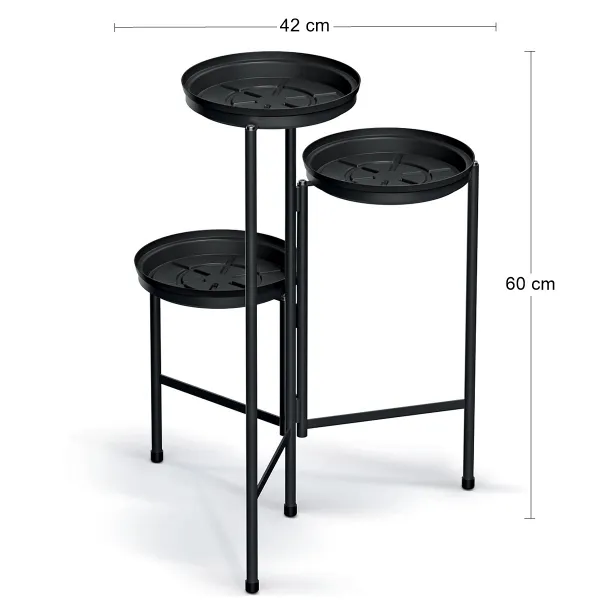 Prosperplast Květinový stojan TOLA STAND 42 cm černý