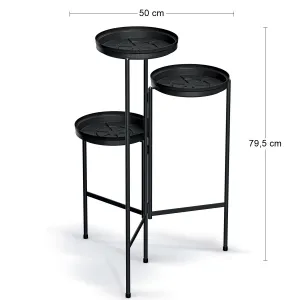 Prosperplast Květinový stojan TOLA STAND 50 cm černý
